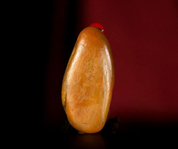 黃玉籽料，地藏王