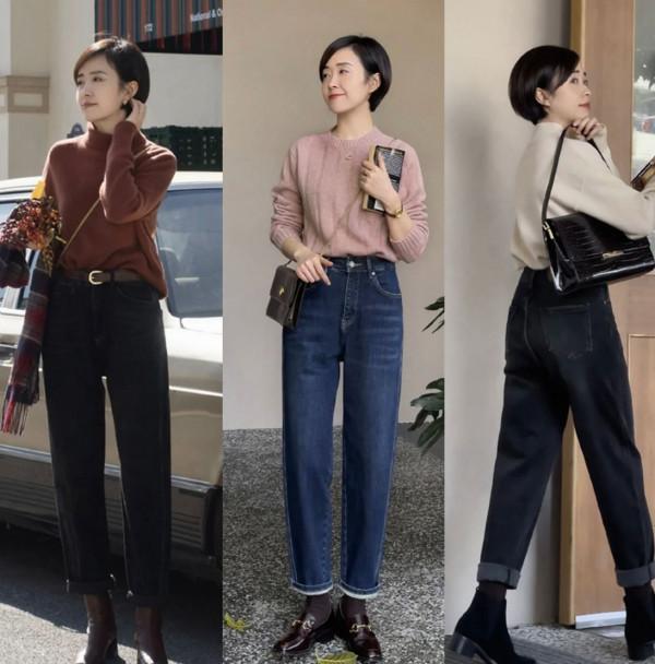 天冷就穿“羊毛衫+加絨褲”，保暖又洋氣，真正適合普通中年女人