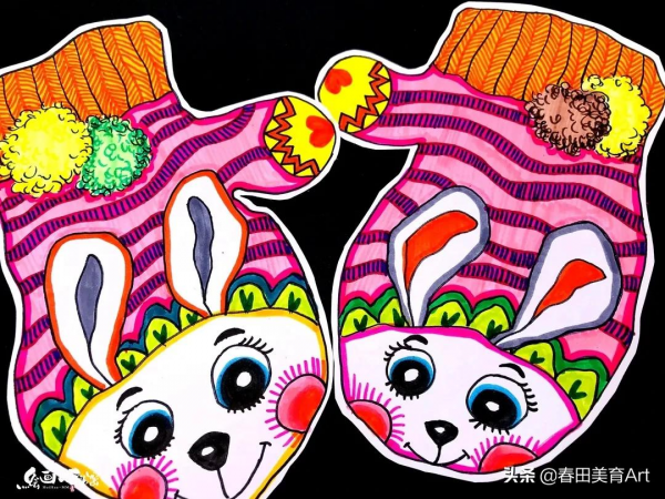 教程丨少兒美術課程《冬季新手套》 教程丨少兒美術課程《冬季新手套》