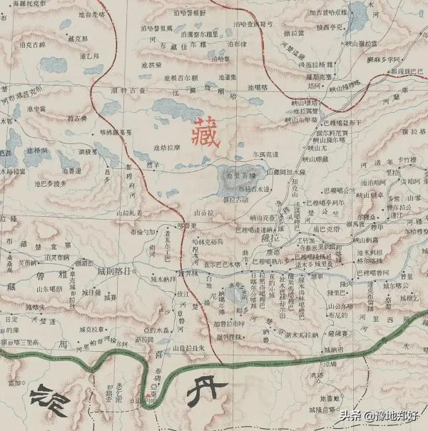 1905年的西藏地圖，你能找到江心坡茶馬古道嗎？