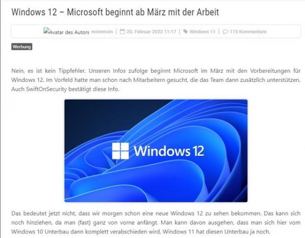 設計大改！曝微軟下月開展Windows 12開發工作