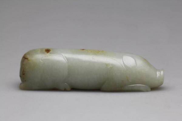 甘肅琳隆雅齋||漢代玉握豬 甘肅琳隆雅齋||漢代玉握豬