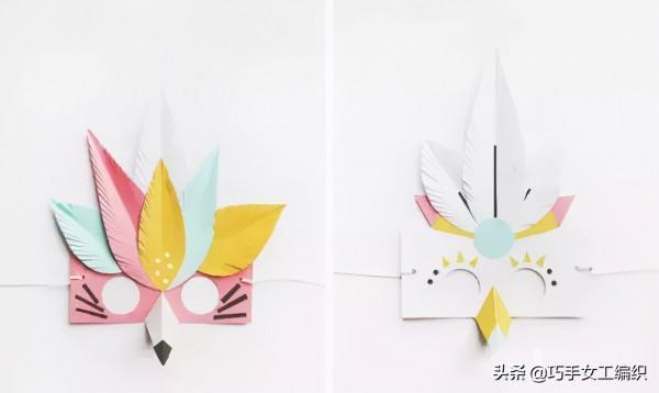 幾張彩紙就搞定了孩子想要的面具，還要花錢去買嗎？（附教程）