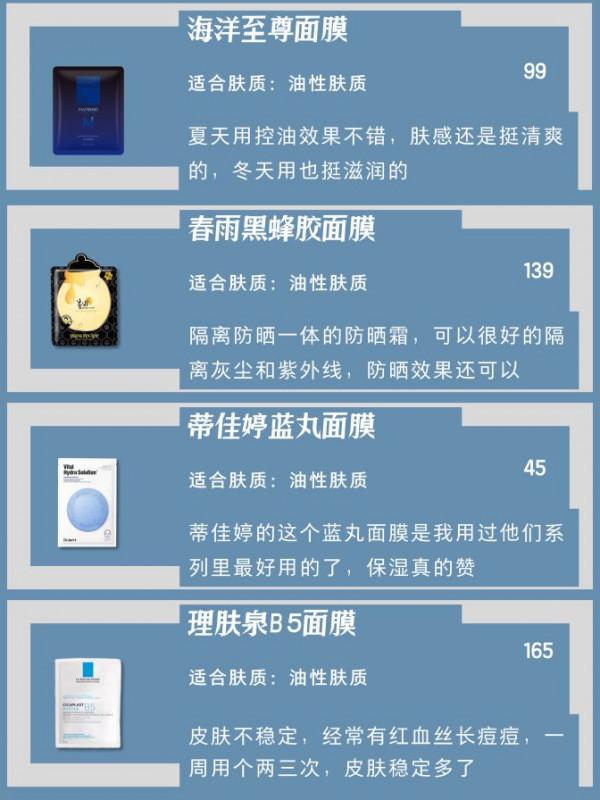 秋冬補水面膜段位排行榜 | 王者or青銅？