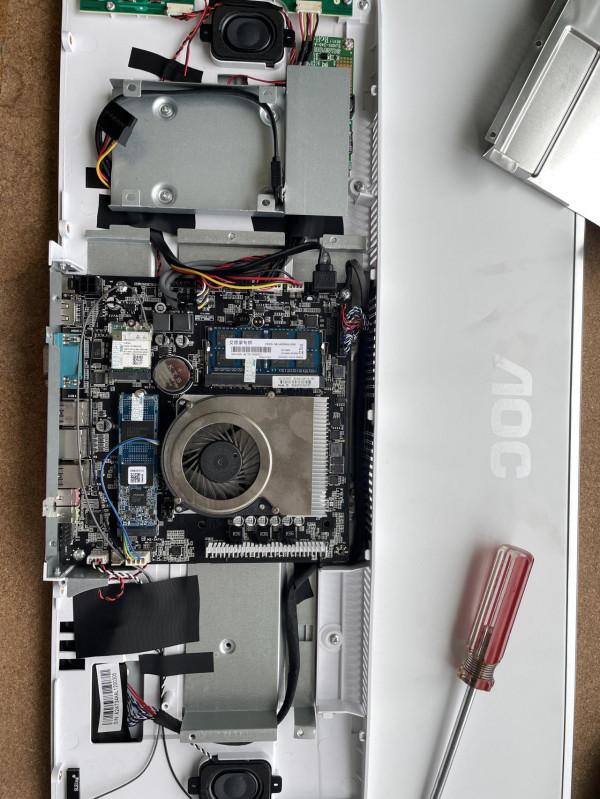 AOC一體機更換固態硬碟