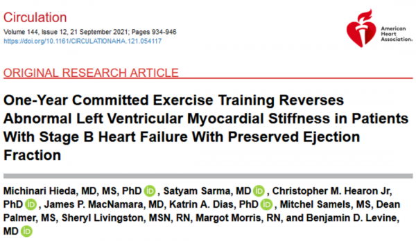 運動讓心臟更有彈性!臨床試驗證實,運動訓練一年,可逆轉特定心衰患者的左室心肌異常僵硬丨臨床大發現 運動讓心臟更有彈性!臨床試驗證實,運動訓練一年,可逆轉特定心衰患者的左室心肌異常僵硬丨臨床大發現