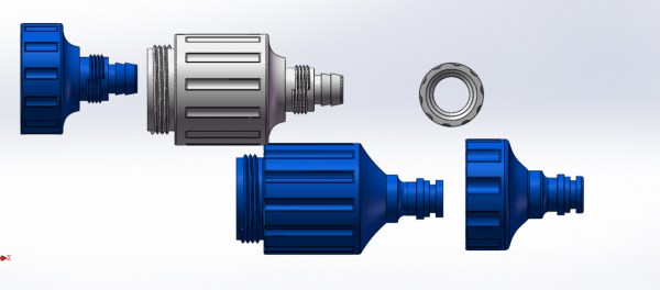 自己設計洗車機過濾器快速接頭