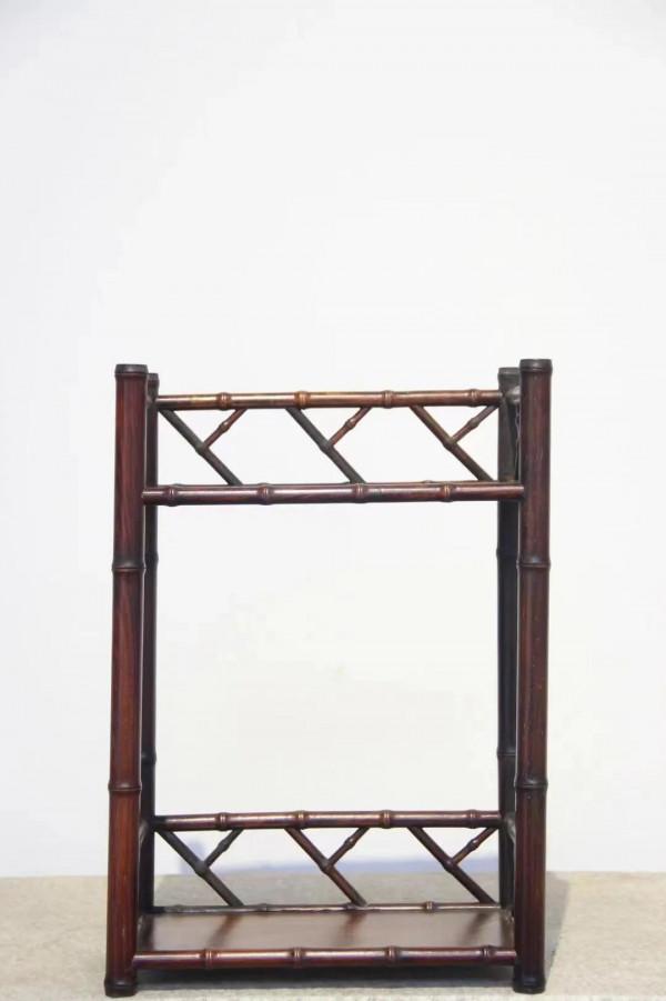 竹節工案頭小架子，打凹書架，大地屏