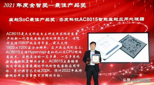 四維圖新高精度地圖、智慧座艙晶片AC8015分獲佐思年度金智獎 四維圖新高精度地圖、智慧座艙晶片AC8015分獲佐思年度金智獎