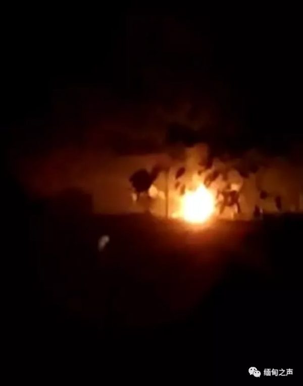 緬甸2輛油罐車遭攻擊，1輛起火燃燒