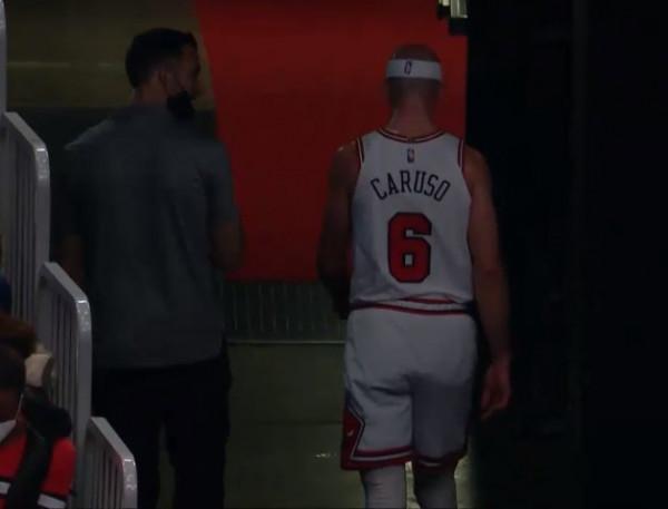 公牛官方：卡魯索左腳踝扭傷 退出今日與火箭的比賽