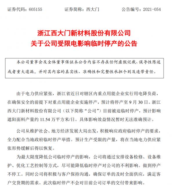 一批上市公司限電停產，恆大事件最新進展