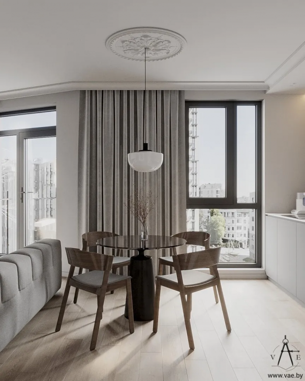 灰白色+原木，不失氣質的靜雅