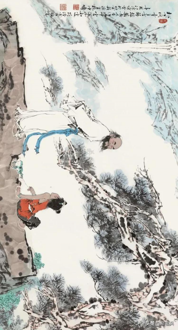 二十多位畫家創作的《松下問童子》看看哪幅更符合您想象中的意境