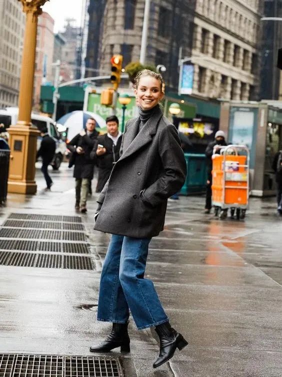 冬天穿褲子，就要配短靴