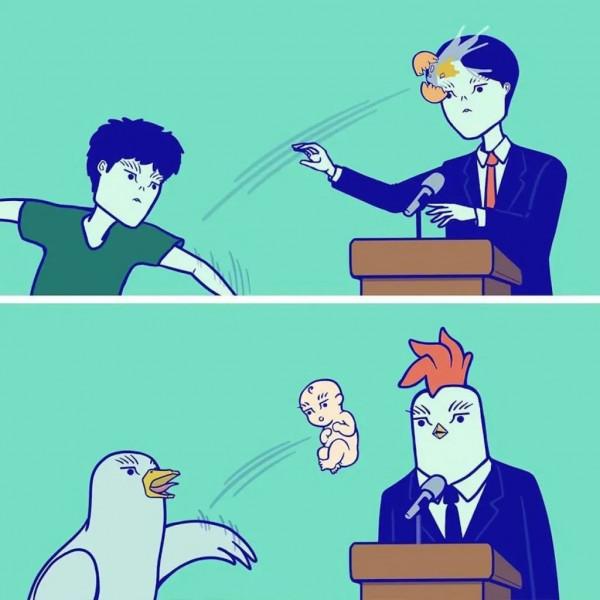 15幅鮮明的黑色幽默漫畫,看似荒謬,卻富含深意 15幅鮮明的黑色幽默漫畫,看似荒謬,卻富含深意