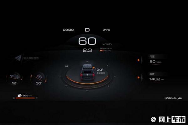 長城炮高階皮卡內飾曝光-酷似坦克500 或今年上市 長城炮高階皮卡內飾曝光-酷似坦克500 或今年上市
