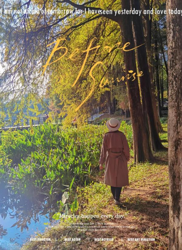 水瀲霞明映羽紅，醉迷照影落杉叢，麓湖落羽杉已進入最佳觀賞期