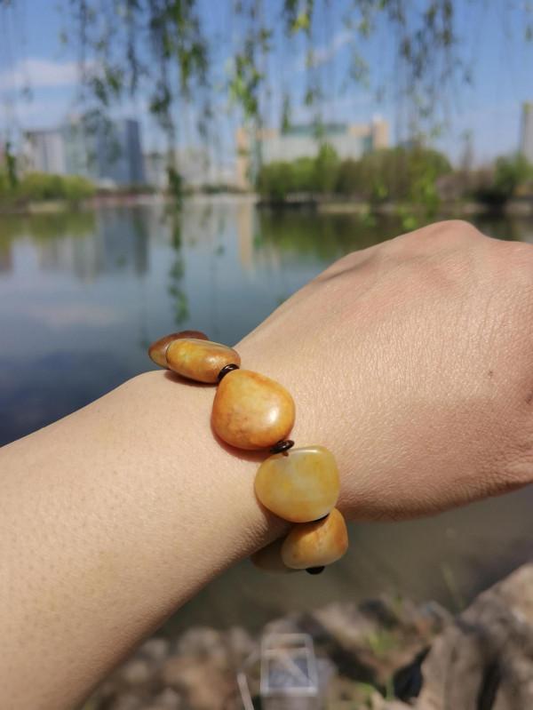 和田玉籽玉手串