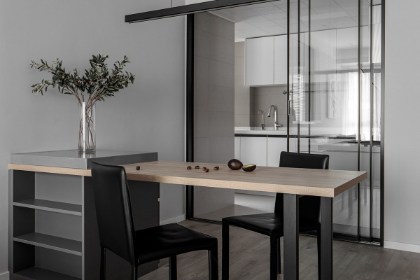 80平現代簡約三室，小戶型的黑白灰三色設計，這套教師的小窩很贊