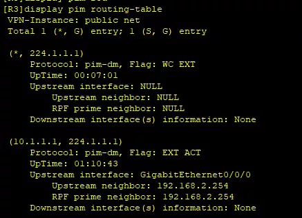 組播協議路由表