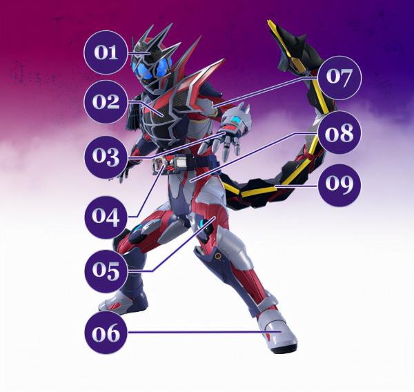 彙總假面騎士Demons的四個形態，蝗蟲腿被排除在外