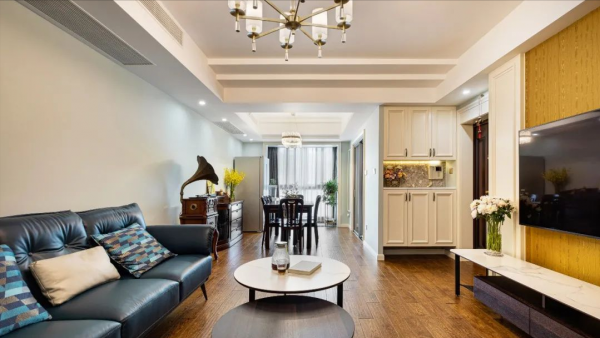 裝修案例 | 100㎡美式混搭，古典與現代的優雅結合