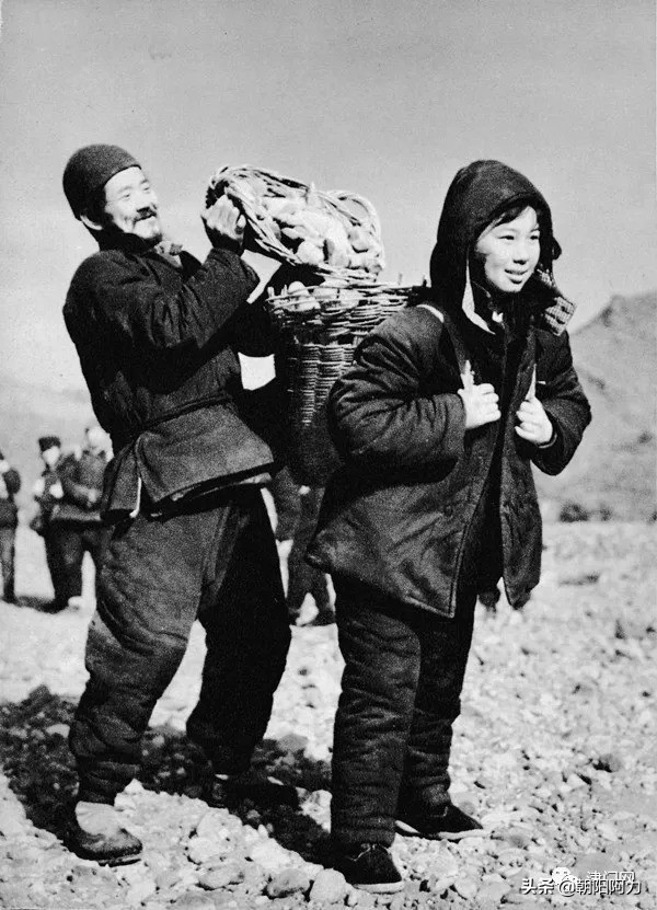 五十年代催人奮進的老照片：毛主席來到十三陵水庫參加義務勞動