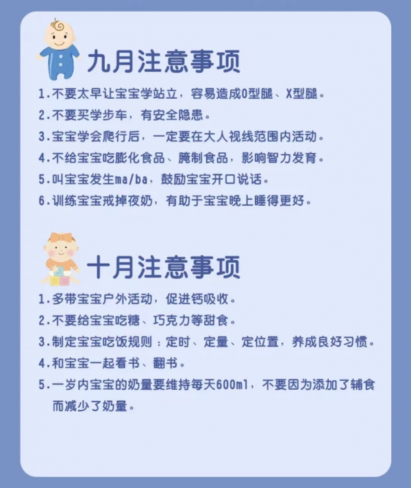 1-12月齡寶寶生長口訣，新手爸媽必收藏