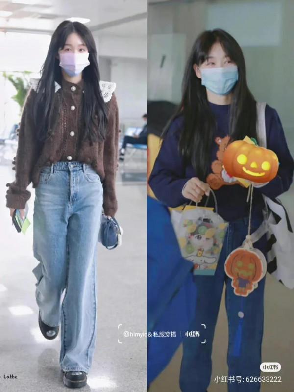 徐夢潔街拍私服合集，元氣韓式的彩虹少女