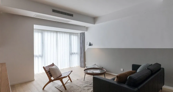 122㎡簡約原木風格新房裝修，復古半牆設計文藝清新