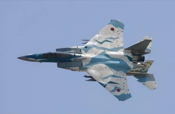 日本疑似墜海F15身份確定，前艙是假想敵司令，飛機塗有老虎條紋