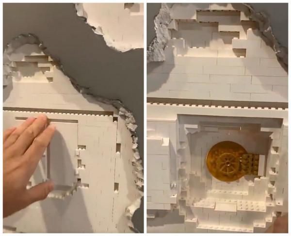 大戶人家的樂高電視牆,每個格子都是微縮景觀,網友:這也太酷了 大戶人家的樂高電視牆,每個格子都是微縮景觀,網友:這也太酷了