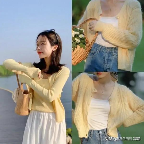秋天做個溫柔的女人，針織衫這樣穿，保暖舒適又顯氣質