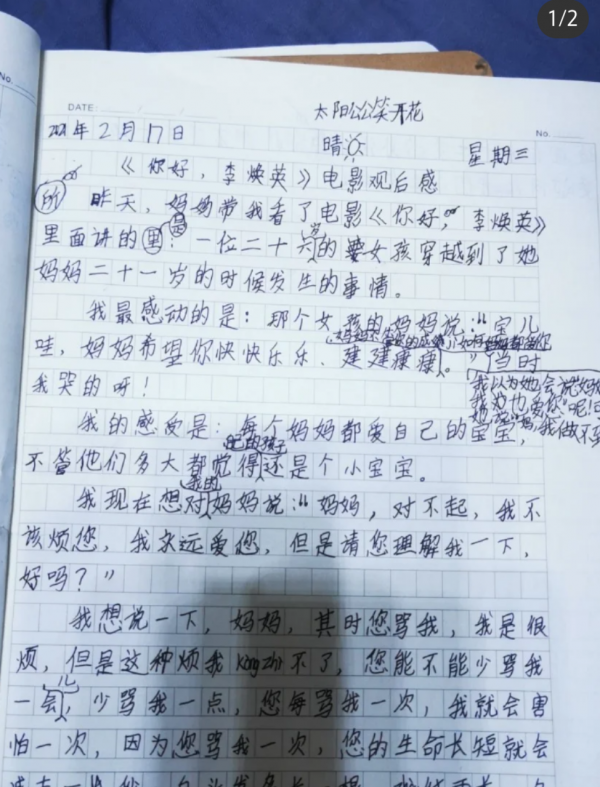 張小斐斬獲“金雞獎最佳女主角”，反致小學生作文走紅，再掀熱議