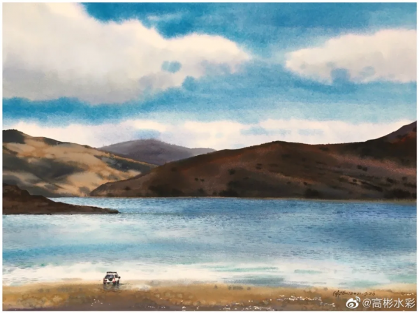 川美畢業的水彩大師，筆下繽紛的花卉、極致的風景靜物，張張迷人