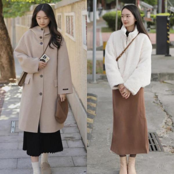 冬天才是穿“裙子”的季節，洋氣保暖，幾組搭配look，照穿就很美