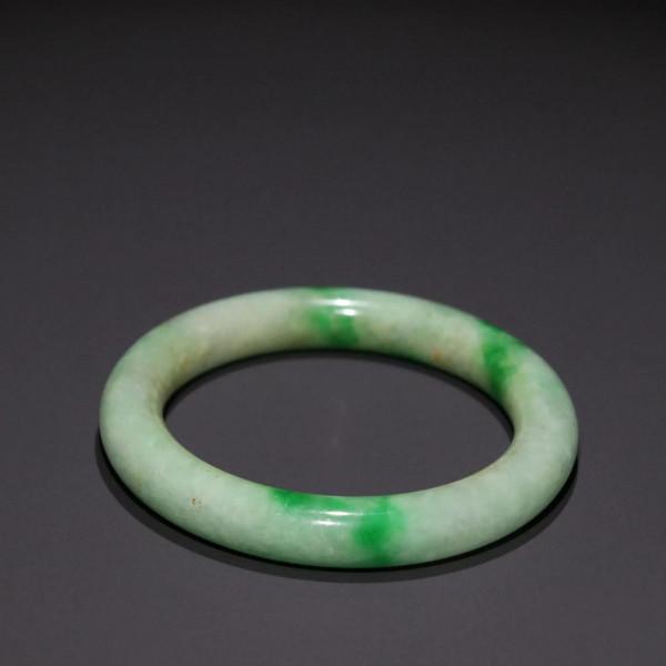 迴流 老翡翠圓條手鐲