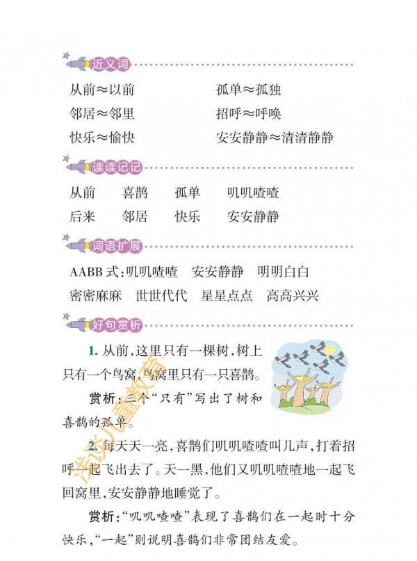 一年級語文下冊，經典課堂筆記，預習必備