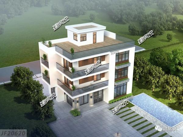 四層現代風別墅，院裡花開一片，享受靜逸時光