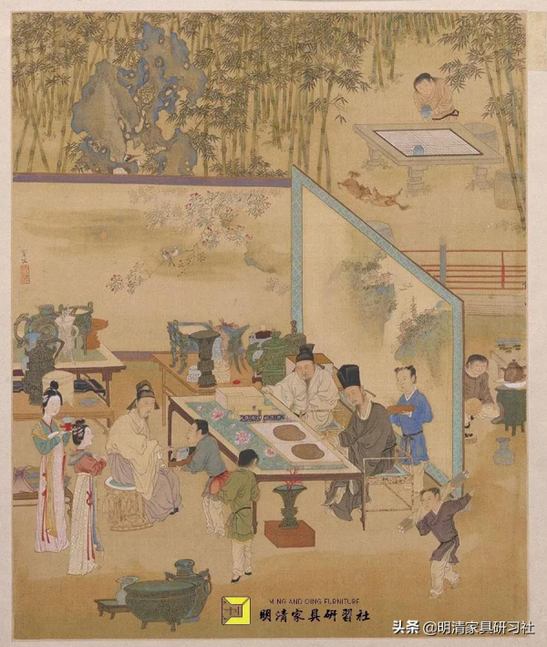 細解《竹院品古圖》 細解《竹院品古圖》