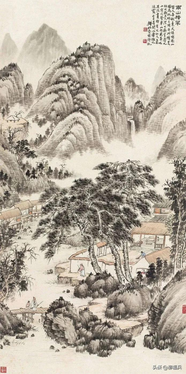 名家山水畫《積翠圖》欣賞 名家山水畫《積翠圖》欣賞