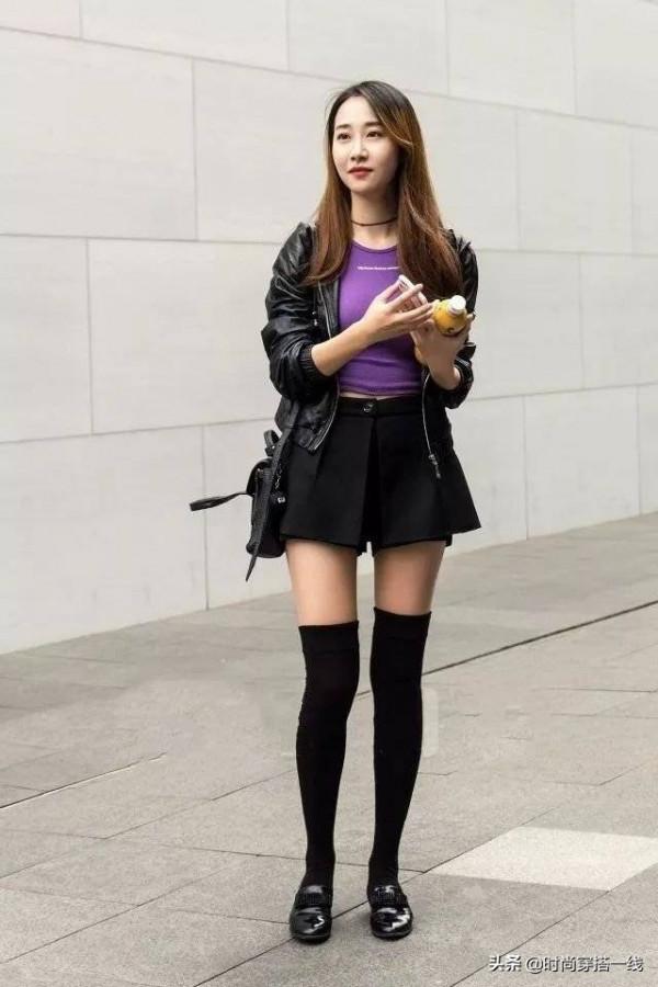 “長筒襪”別亂穿，小個子在搭配方面要慎重，呈現出不一樣的比例