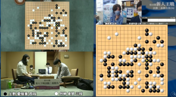 10.9圍棋賽事:國手戰16強柯潔勝謝科晉級,日本新人王戰上野扳平 10.9圍棋賽事:國手戰16強柯潔勝謝科晉級,日本新人王戰上野扳平