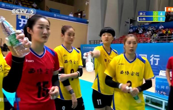 全運會女排（成人組）山東3-0戰勝浙江隊取得首勝