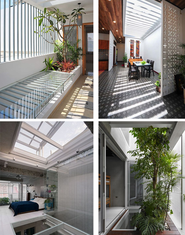 陽臺現澆樓板預留60公分，抬高裝鋼格柵再鋪玻璃，樓上樓下亮堂堂