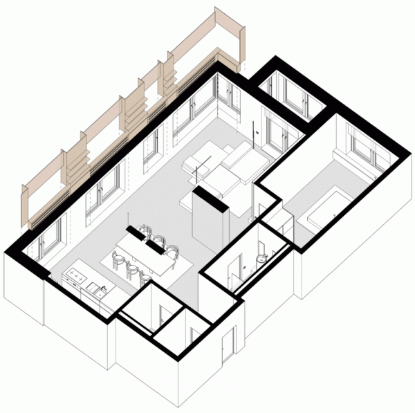 95㎡原木空間，獨於市的溫暖自然