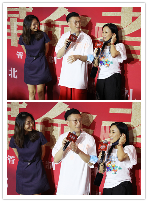 孫紅雷老婆畫上淡妝，穿小領口的服裝，高階感也不輸那英