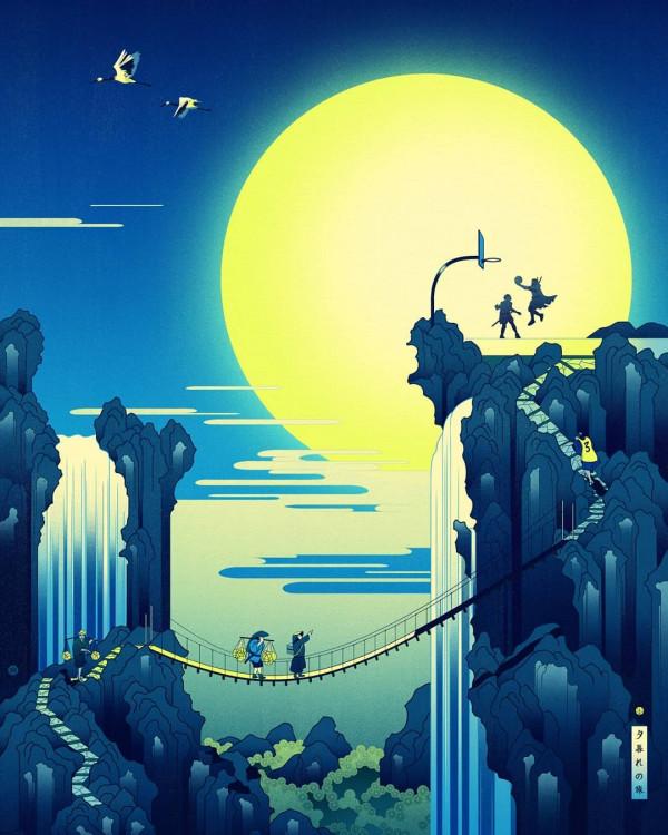 插畫丨強烈的色彩與動感衝擊力，復古又迷人，情節表現極為豐富