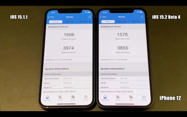 蘋果歷時16天,iOS15.2 Beta4效能表現如何 蘋果歷時16天,iOS15.2 Beta4效能表現如何